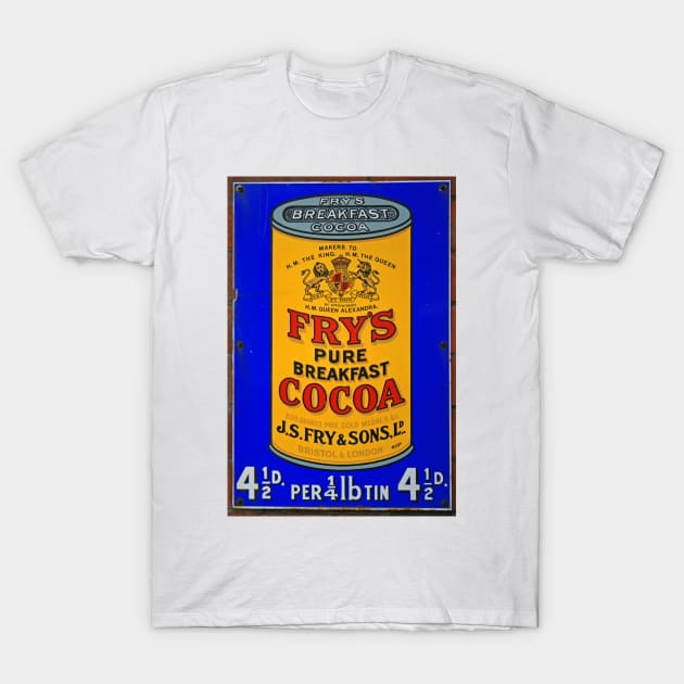 Tin Plate Sign - Fry's Breakfast Cocoa T-Shirt by RedHillDigital